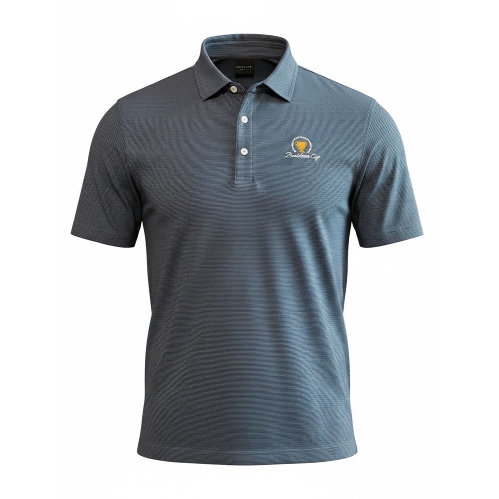 Y2k 90s style golf polo embroidered presidents cup‎ by Dunning golf Size Large